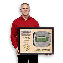 Officially Licensed NCAA 25-Layer 3-D Wall Art - WV Mountaineers