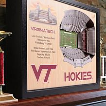 Officially Licensed NCAA 25-Layer Stadium 3D Wall Art - Virginia Tech