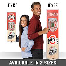 Officially Licensed NCAA 6" x 19" 3D Stadium Banner - Buckeyes