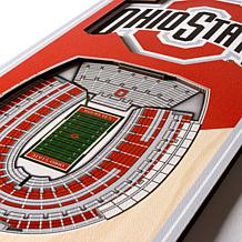Officially Licensed NCAA 6" x 19" 3D Stadium Banner - Buckeyes