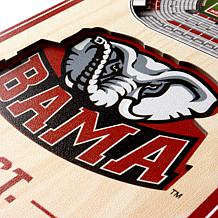 Officially Licensed NCAA 6" x 19" 3D Stadium Banner - Crimson Tide