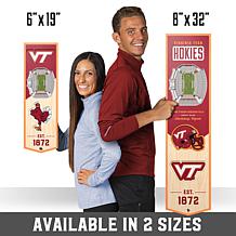 Officially Licensed NCAA 6" x 19" 3D Stadium Banner - Hokies