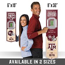 Officially Licensed NCAA 6" x 19" 3D Stadium Banner - Texas A&M Aggies