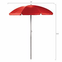 Officially Licensed NCAA Arkansas 5.5' Portable Beach Umbrella, Red