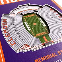 Officially Licensed NCAA Clemson Tigers 3D Stadium Banner