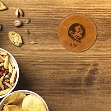 Officially Licensed NCAA FSU Seminoles Brown Personalized Coaster Set