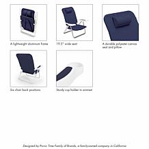 Officially Licensed NCAA Kansas Jayhawks Monaco Reclining Beach Chair