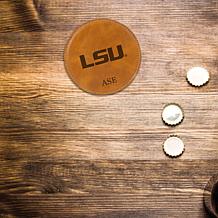 Officially Licensed NCAA LSU Tigers Brown Personalized Coaster Set