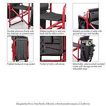 Officially Licensed NCAA Red Raiders Backpack Chair w/Cooler