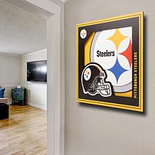 Officially Licensed NFL 3D Logo Series Wall Art - 12" x 12" - Steelers