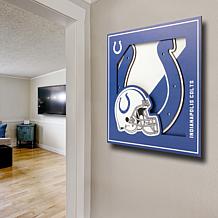 Officially Licensed NFL 3D Logo Series Wall Art - 12" x 12" - Colts