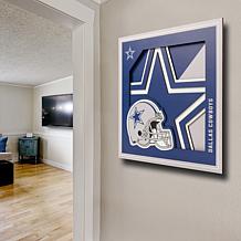 Officially Licensed NFL 3D Logo Series Wall Art - 12" x 12" - Cowboys