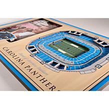 Officially Licensed NFL 3D StadiumViews Frame - Carolina Panthers