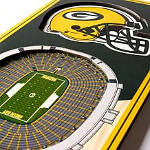 Officially Licensed NFL 6" x 19" 3D Stadium Banner - Green Bay Pack...