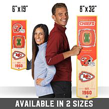 Officially Licensed NFL 6x19" 3D Stadium Banner - Kansas City Chiefs