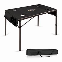 Officially Licensed NFL Black Portable Folding Travel Table - Ravens