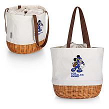 Officially Licensed NFL Canvas and Willow Basket Tote - Mickey LA Rams