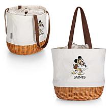 Officially Licensed NFL Canvas and Willow Basket Tote - Mickey Saints