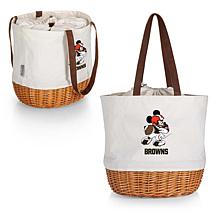 Officially Licensed NFL Canvas and Willow Basket Tote - Mickey Browns
