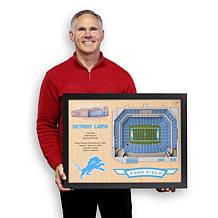 Officially Licensed NFL Detroit Lions 25-Layer StadiumView 3D Wall Art