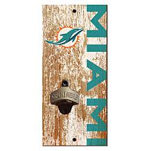 Officially Licensed NFL Distressed Bottle Opener - Miami Dolphins