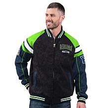 NFL Seattle Seahawks レザージャケット Men's G-III Sports by Carl Banks Black Seattle Seahawks Full