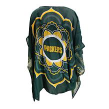 Officially Licensed NFL "Flower" Caftan - Green Bay Packers