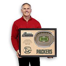Officially Licensed NFL Green Bay Packers StadiumView 3D Wall Art