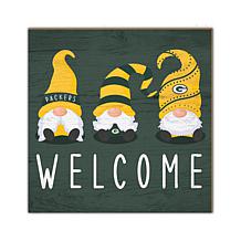 Officially Licensed NFL Green Bay Packers Welcome Gnomes Wall Decor