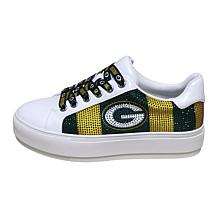 Officially Licensed NFL Lace-Up Sparkle Sneaker by Cuce Shoes