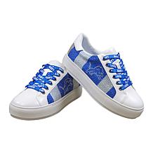 Officially Licensed NFL Lace-Up Sparkle Sneaker by Cuce Shoes