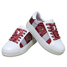 Officially Licensed NFL Lace-Up Sparkle Sneaker by Cuce Shoes