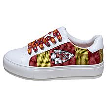 Officially Licensed NFL Lace-Up Sparkle Sneaker by Cuce Shoes
