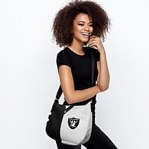 Officially Licensed NFL Las Vegas Raiders Pebble Split Hobo Bag