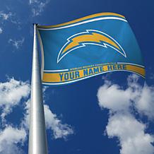 Officially Licensed NFL Los Angeles Chargers Personalized Banner Flag