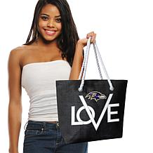 Officially Licensed NFL Love Tote - Baltimore Ravens