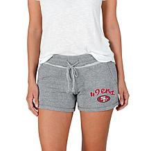 Officially Licensed NFL Mainstream Ladies Knit Shorts - 49ers