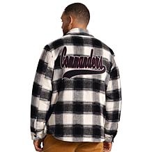 Officially Licensed NFL Men's Plaid Shirt Jacket