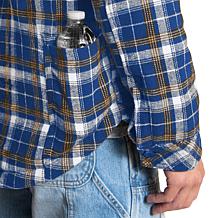 Officially Licensed NFL Men's Transitional Plaid Shirt Jacket by Glll