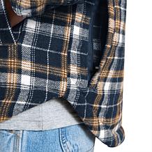 Officially Licensed NFL Men's Transitional Plaid Shirt Jacket by Glll