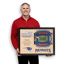 Officially Licensed NFL New England Patriots StadiumView 3D Wall Art