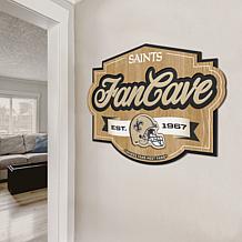 Officially Licensed NFL New Orleans Saints Fan Cave Sign