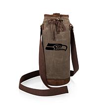 Officially Licensed NFL Picnic Time Waxed Canvas Wine Tote - Seattle 