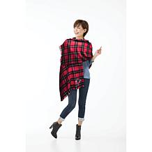Officially Licensed NFL Plaid Blanket Scarf - Atlanta Falcons 