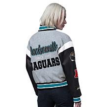 Officially Licensed NFL Starter Women's Cropped Varsity Jacket by Glll