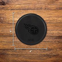 Officially Licensed NFL Titans Black Personalized Coaster 4pk