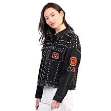 Officially Licensed NFL Women's Denim Studded Jacket by Glll