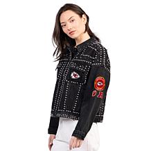 Officially Licensed NFL Women's Denim Studded Jacket by Glll