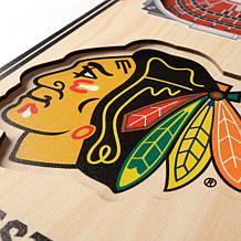 Officially Licensed NHL 6" x 19" 3D Stadium Banner- Chicago Blackhawks