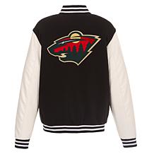 Officially Licensed NHL Minnesota Wild Unisex Fleece Leather Jacket